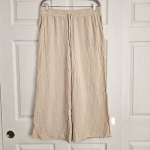 Böhme Beige Wide-Leg Pants Size Xl